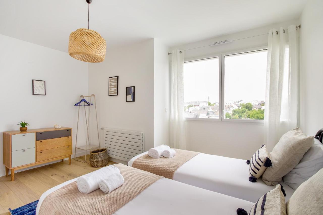 L'Air - Elegant 2 Chambres Avec Loggia Dans Residence De Haut Standing Rennes Exteriör bild
